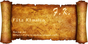 Fitz Klaudia névjegykártya